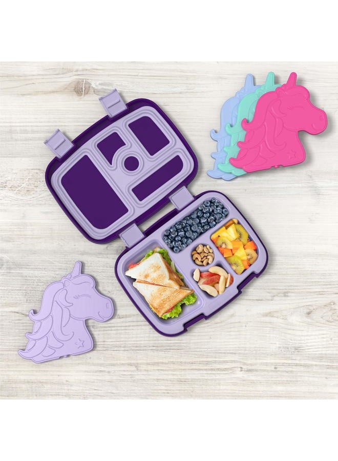 Bentgo Buddies Reusable Ice Packs - Slim Ice Packs for Lunch Boxes, Lunch Bags and Coolers - Multicolored 4 Pack (Unicorn) - Image 2